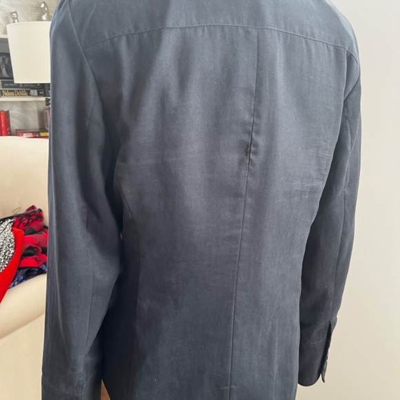 Navy blue soft microsuede Jacket - Picture 3 of 5